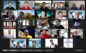 A group of people are shown in a video.